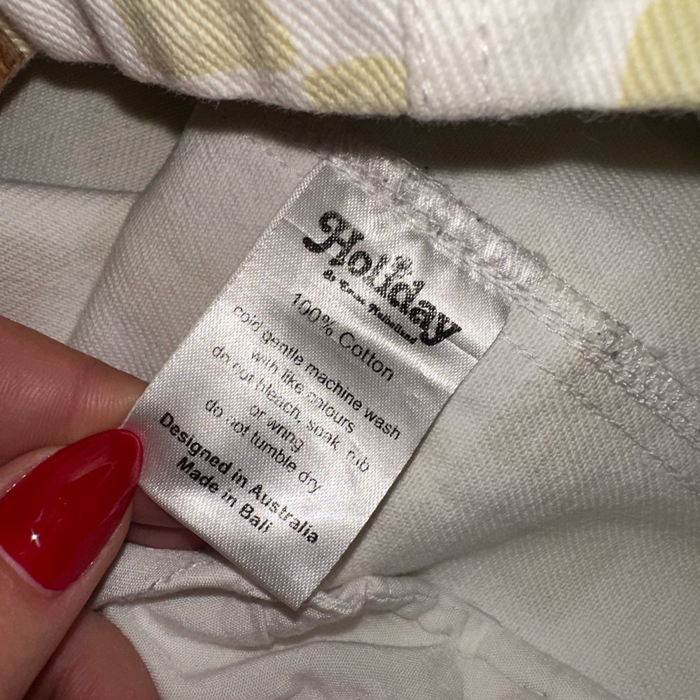 Holiday by Emma Mulholland Checkered Cream Women's Pants Size M - Picture 6 of 10